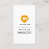Gelbe Taxifahrer Visitenkarte (Rückseite)