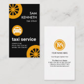 Gelbe Taxifahrer Visitenkarte (Vorne/Hinten)