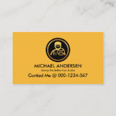 Gelbe Taxifahrer Visitenkarte (Rückseite)