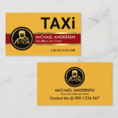 Gelbe Taxifahrer Visitenkarte (Vorne/Hinten)