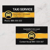 Gelbe Taxifahrt mit Gold Line Visitenkarte (Vorne/Hinten)
