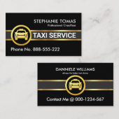 Gelbe Taxilinien Visitenkarte (Vorne/Hinten)