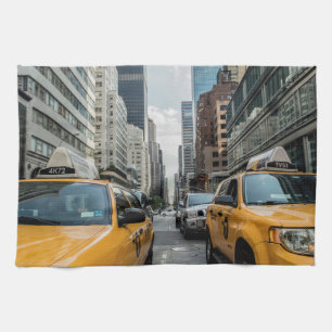 Gelbe Taxis New York Geschirrtuch