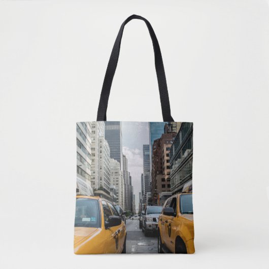 Gelbe Taxis New York Tasche (Vorderseite)