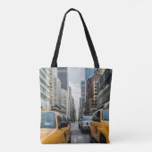 Gelbe Taxis New York Tasche (Rückseite)