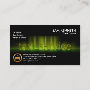 Gelbe Taxis-Schallwelle Visitenkarte