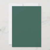 Gelbe Teal-Blatt-Hochzeit Einladung (Rückseite)