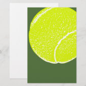 Gelbe Tennisball Briefpapier (Vorne/Hinten)