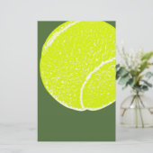 Gelbe Tennisball Briefpapier (Stehend Vorderseite)