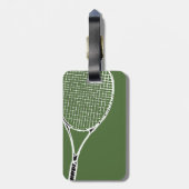 Gelbe Tennisball Gepäckanhänger (Rückseite vertikal)