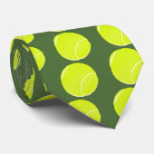 Gelbe Tennisball Krawatte (Gerollt)