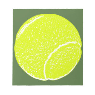 Gelbe Tennisball Notizblock