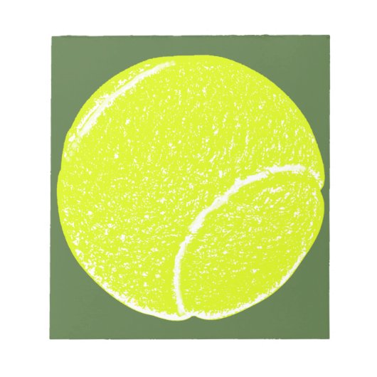 Gelbe Tennisball Notizblock (Vorderseite)