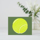 Gelbe Tennisball Postkarte (Stehend Vorderseite)