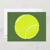 Gelbe Tennisball Postkarte (Vorne/Hinten)