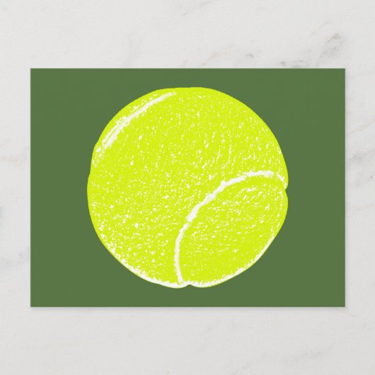 Gelbe Tennisball Postkarte (Vorderseite)