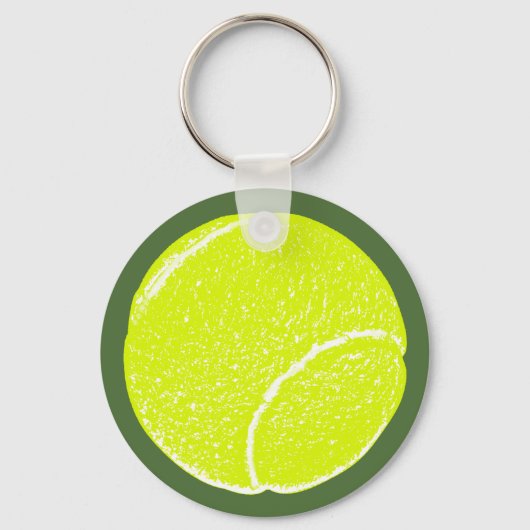 Gelbe Tennisball Schlüsselanhänger (Vorderseite)