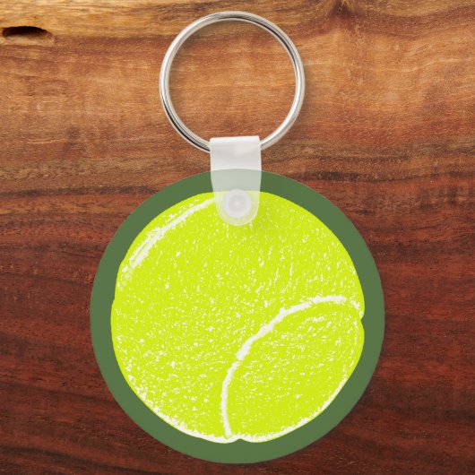 Gelbe Tennisball Schlüsselanhänger (Vorderseite)