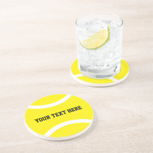 Gelbe Tennisball-Untersetzer Getränkeuntersetzer