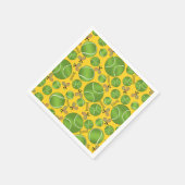 Gelbe Tennisbälle Serviette (Ecke)