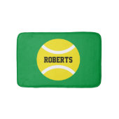 Gelbe Tennisballmatte mit individuelle Name Badematte (Vorderseite)