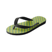 Gelbe Tenniskugel Flip Flops für Kinder Kinderbadesandalen (Schrägansicht)