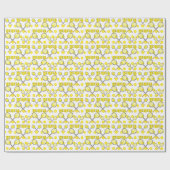 Gelbe Tennisschläger und -bälle Geschenkpapier (Flach)