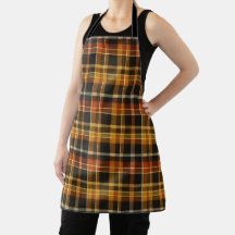 Gelbe Terrakotta & schwarzer Tartan Büffel-Karo-Pl