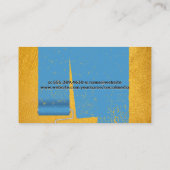 Gelbe Textur | Paint Roller Blue Paint Visitenkarte (Rückseite)