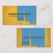 Gelbe Textur | Paint Roller Blue Paint Visitenkarte (Vorne/Hinten)