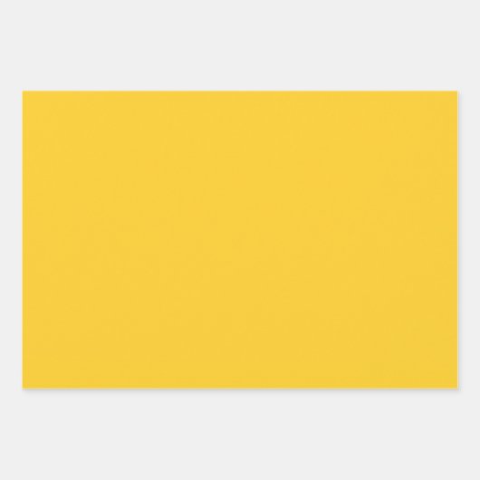 Gelbe, tiefgründige, gesättigte solide Sonnenschut Geschenkpapier Set (Vorderseite 3)