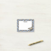 Gelbe Tiger-Frack-Schmetterlings-Illustration Post-it Klebezettel (Auf Schreibtisch)