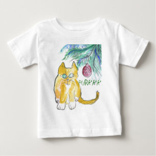 Gelbe Tiger-Miezekatze… sollte ich? Baby T-shirt