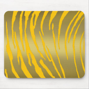 Gelbe Tiger Streifen Mousepad