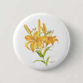 Gelbe Tigerlilie Button (Vorderseite)