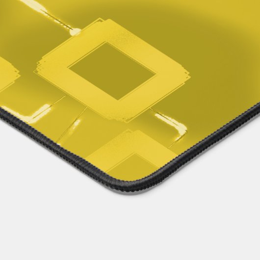 Gelbe Tint Geometric Squares Desk Mat Schreibtischunterlage (Ecke)