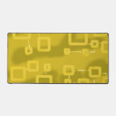 Gelbe Tint Geometric Squares Desk Mat Schreibtischunterlage (Vorderseite)