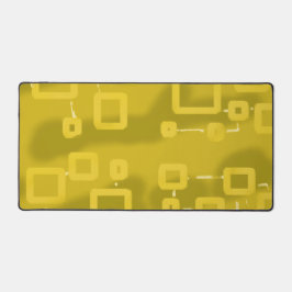Gelbe Tint Geometric Squares Desk Mat Schreibtischunterlage