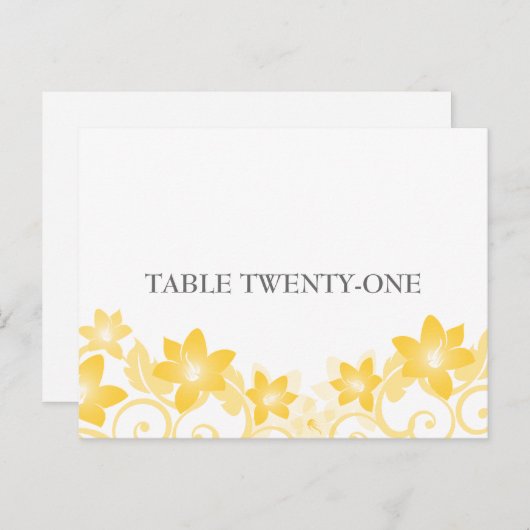 Gelbe Tischnummer (Vorne/Hinten)