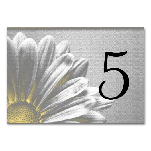 Gelbe Tischnummern (Rückseite)