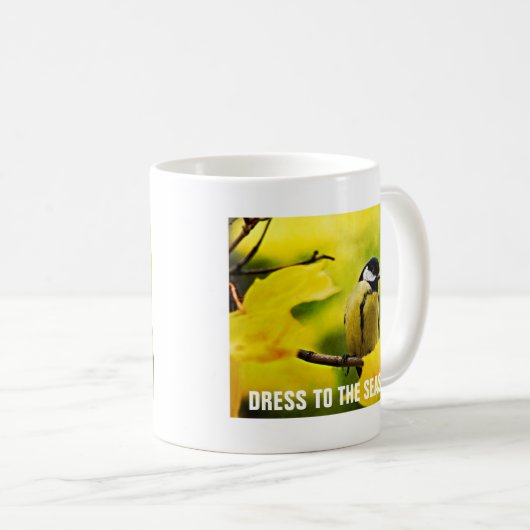 Gelbe Tomte im goldenen Herbst Kaffeetasse (VorderseiteRechts)