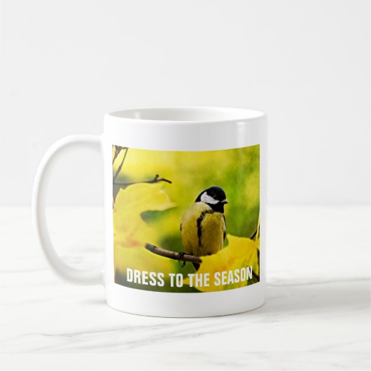 Gelbe Tomte im goldenen Herbst Kaffeetasse (Links)