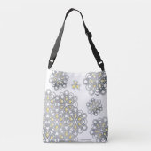 Gelbe Torusphere PolyHexaBloom Crossbody-Beutel Tragetaschen Mit Langen Trägern (Rückseite)