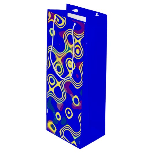 Gelbe Touch Geschenktüte Für Weinflaschen (Vorderseite Schrägansicht)