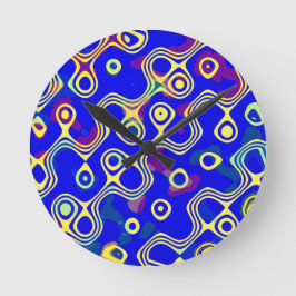 Gelbe Touch Runde Wanduhr