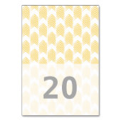 Gelbe Tribal-Pfeil-Karte Tischnummer (Rückseite)