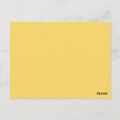Gelbe Tribal-Pfeil-Tischnummer Postkarte (Rückseite)