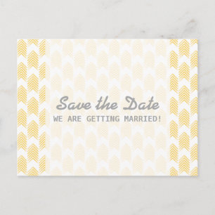 Gelbe Tribal-Pfeile Save the Date Postkarte