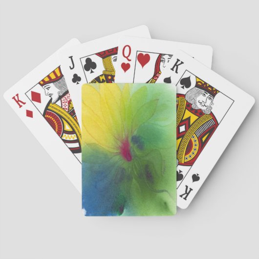 Gelbe Trifblume Spielkarten (Rückseite)