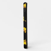 Gelbe trockene Blätter individuelle Name schwarz Case-Mate iPhone Hülle (Hinten/Links)